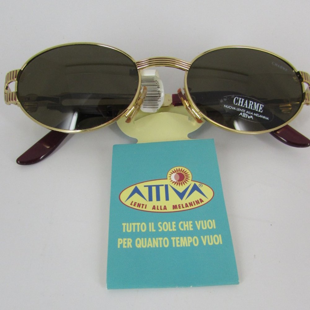 NOS / NWT Vintage Charme Attiva Egyptian Pharaoh 7536 218 Designer Sunglasses - Picture 3 of 16